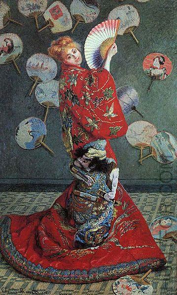 Claude Monet Madame Monet in a Japanese Costume, Norge oil painting art